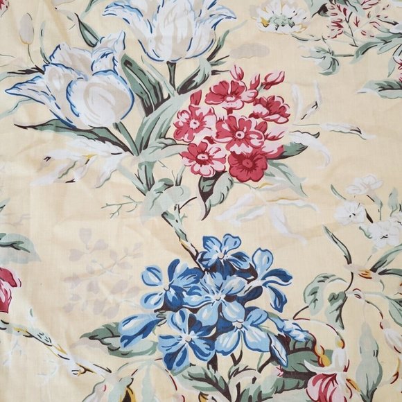 Pottery Barn ELODIE Yellow Floral Cottage Pillow Shams (2) - Picture 1 of 6